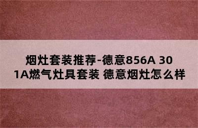 烟灶套装推荐-德意856A+301A燃气灶具套装 德意烟灶怎么样